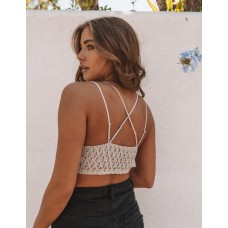 Crush On You Lace Bralette - Champagne