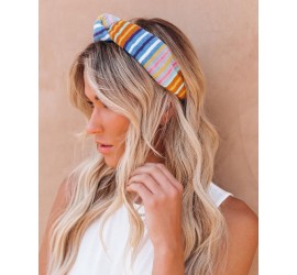 Summer Sizzle Striped French Terry Headband